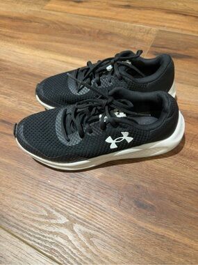 Under Armour Black and White Lightweight Mesh Trainers